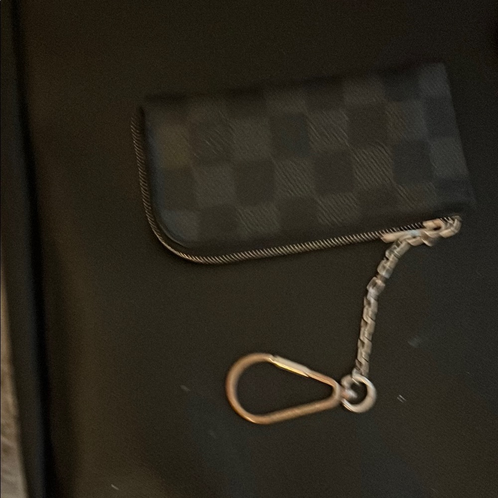Louis Vuitton Black Checkered Key Pouch